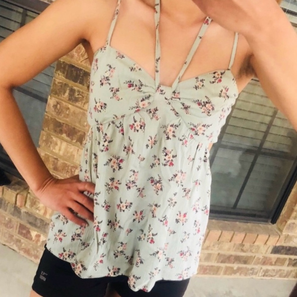 American Eagle Floral Tank Top Size Xs